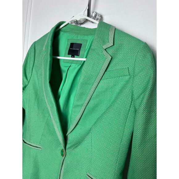 The Limited Women's Bright Kelly Green Classic Cotton Blazer Jacket Size Medium - Picture 2 of 8